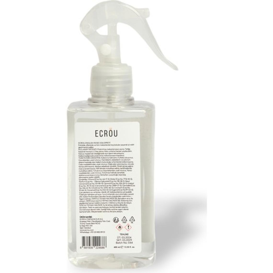 Ecrou  Gül Esintisi Oda Kokusu, Diffuser, Oda Spreyi 400 ml