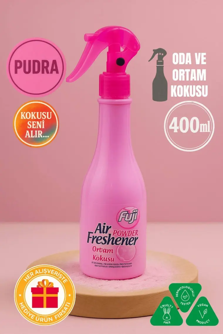 Fuji Neon Air Oda Kokusu Kalıcı Oda Spreyi Pudra Oda Kokusu 400 ml Powder Home Parfüm