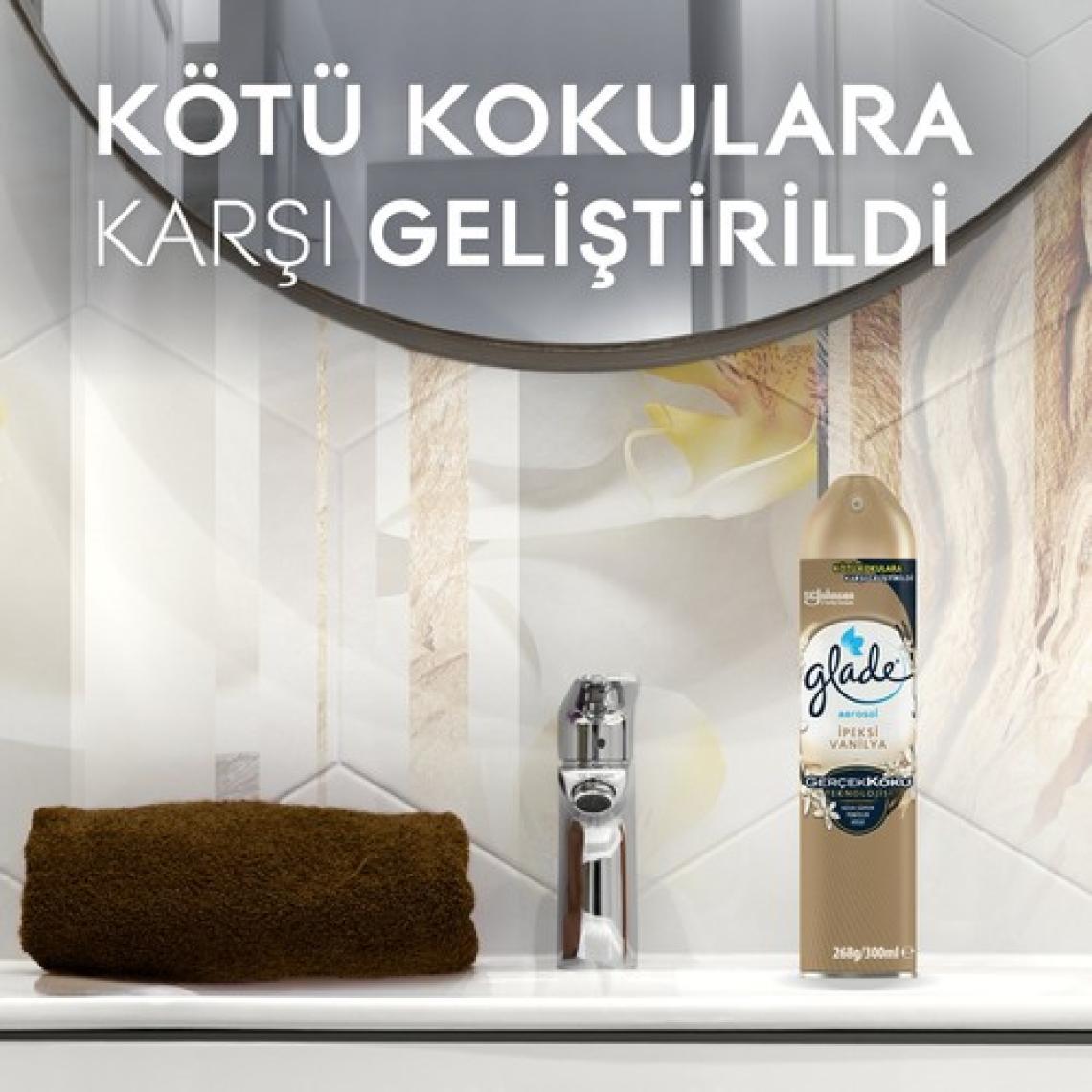 Glade Aerosol İpeksi Vanilya 300 ml Oda Kokusu
