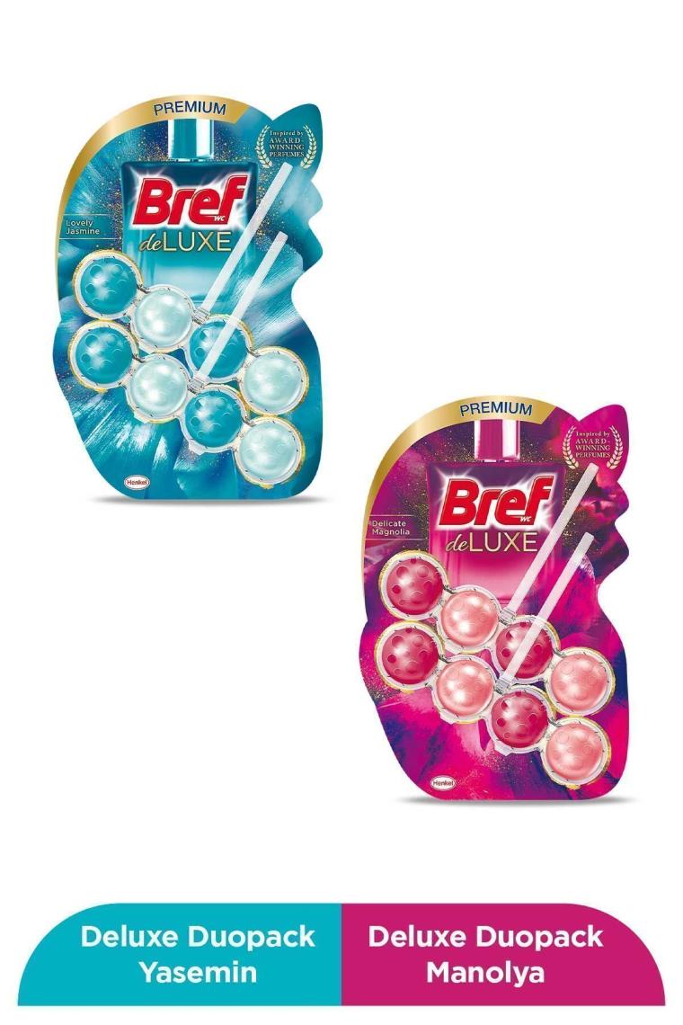 Bref Wc Deluxe Duopack Katı Tuvalet Bloğu Yasemin Manolya, 2 x 2'li Paket