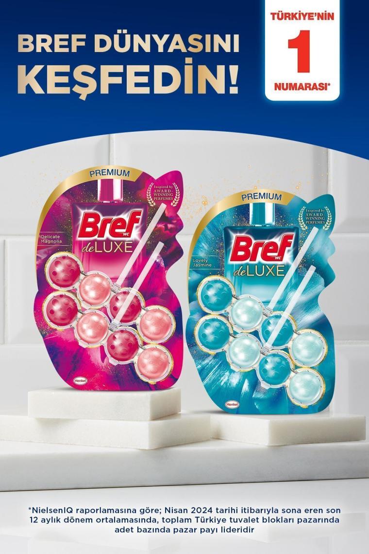 Bref Wc Deluxe Duopack Katı Tuvalet Bloğu Yasemin Manolya, 2 x 2'li Paket