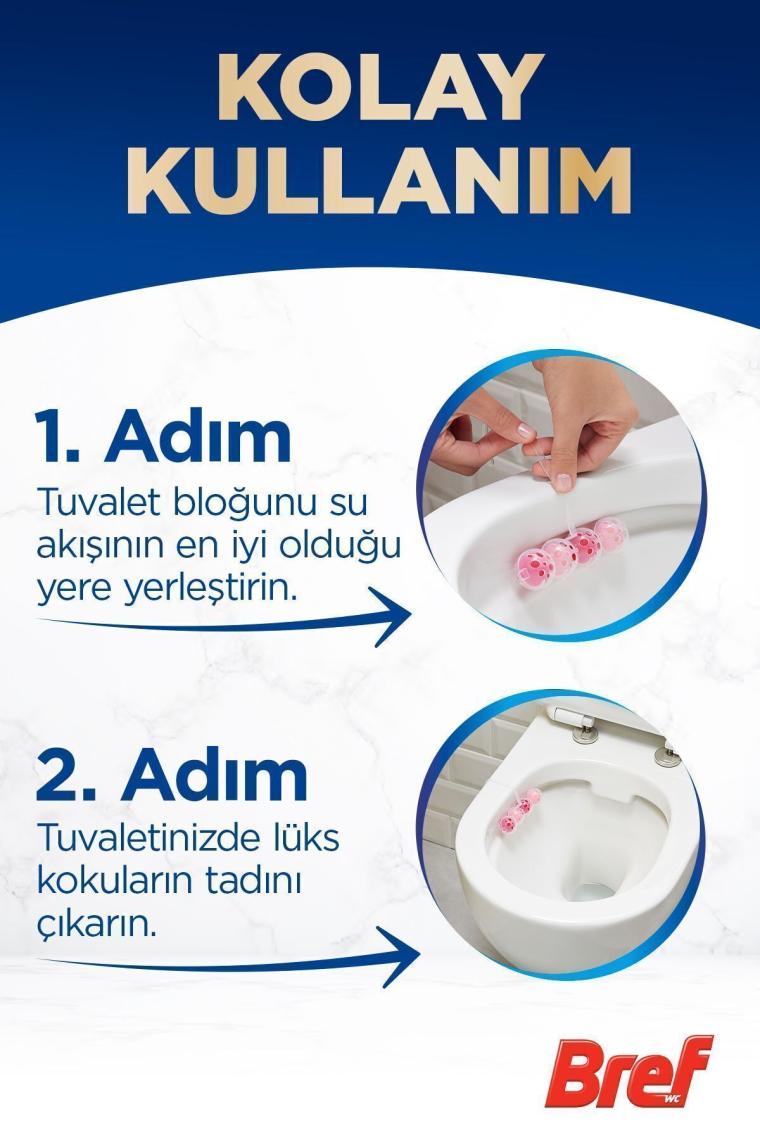Bref Wc Deluxe Duopack Katı Tuvalet Bloğu Yasemin Manolya, 2 x 2'li Paket