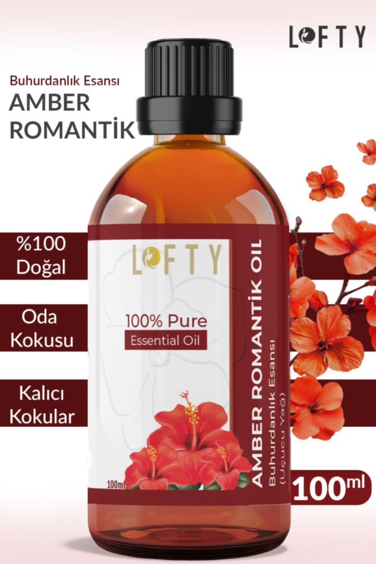 Lofty Amber Romantik Uçucu Yağ Buhurdanlık Esansı Oda Kokusu Uçucu Esansiyel Yağ Buhur Yağı 100ML