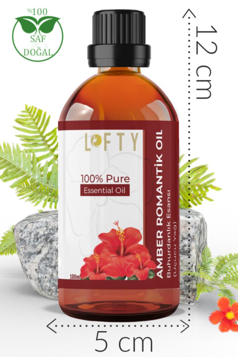 Lofty Amber Romantik Uçucu Yağ Buhurdanlık Esansı Oda Kokusu Uçucu Esansiyel Yağ Buhur Yağı 100ML