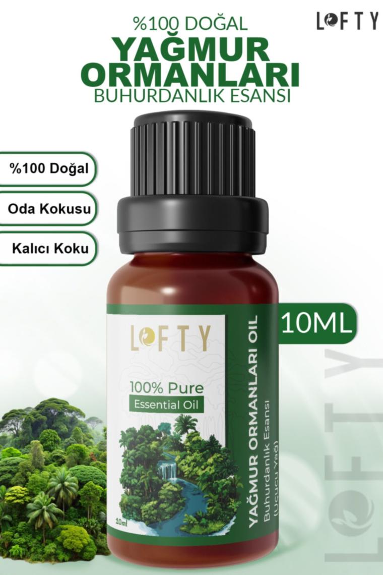 Lofty Yağmur Ormanları Uçucu Yağ Buhurdanlık Esansı Oda Kokusu 10 ml