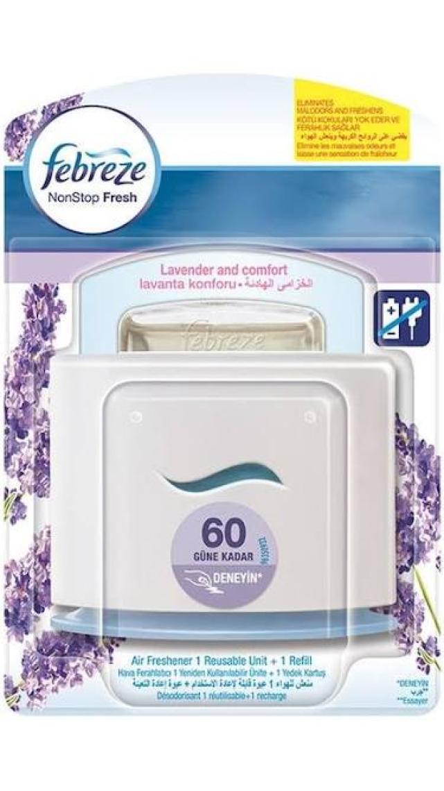 Febreze Hava Ferahlatıcı Non-Stop Oda Kokusu Lavanta Konforu 5,5 ml kk