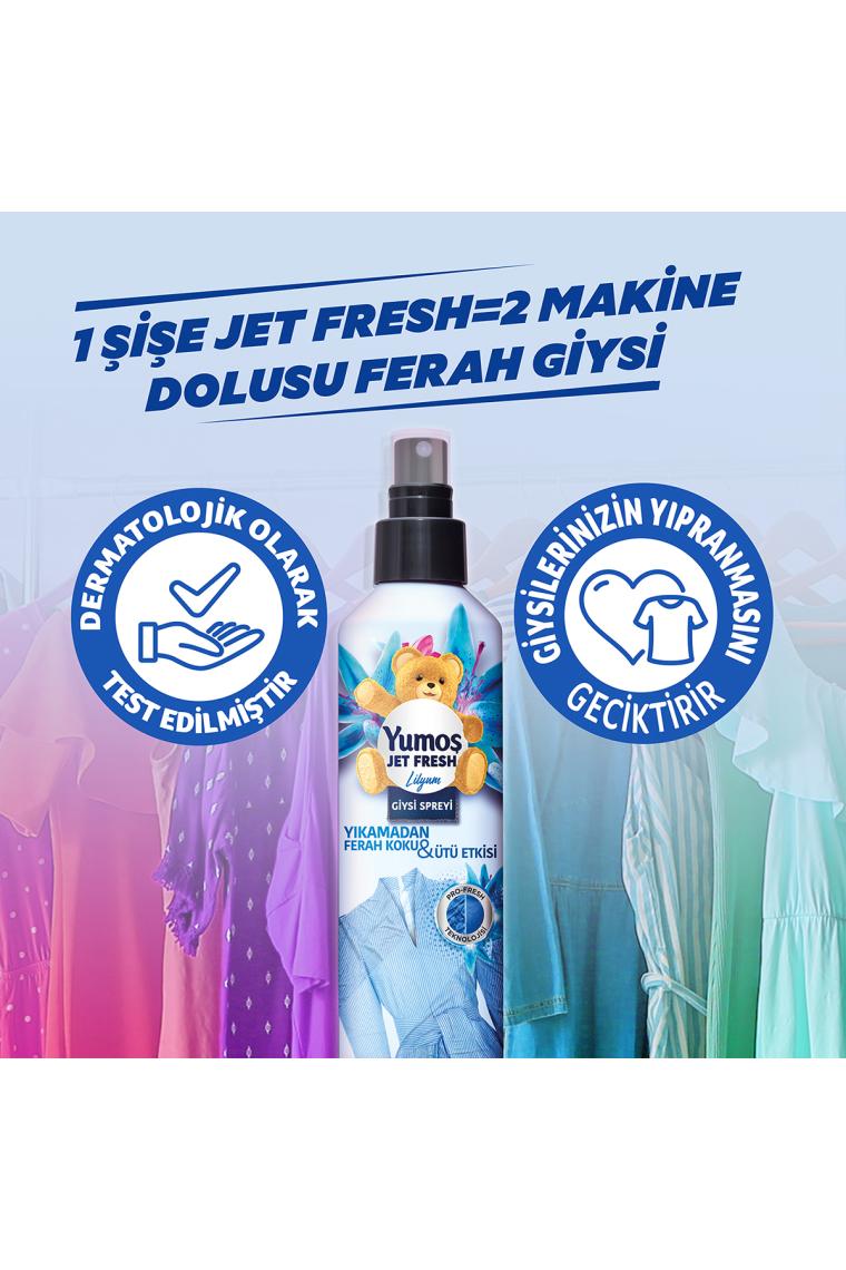 Jet Fresh Giysi Spreyi Lilyum 200 ml 2 Adet