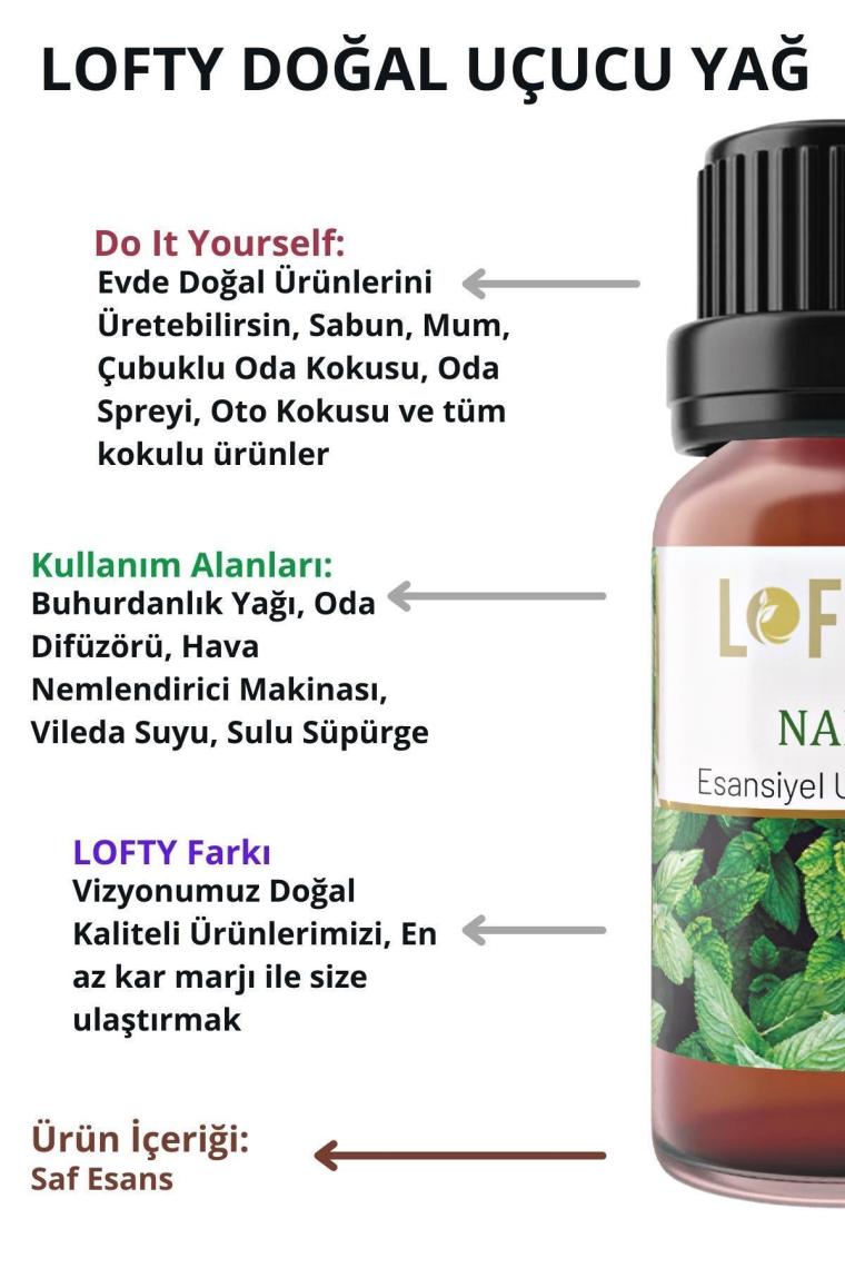 Lofty Nane Uçucu Yağ Buhurdanlık Esansı Oda Kokusu 10ML