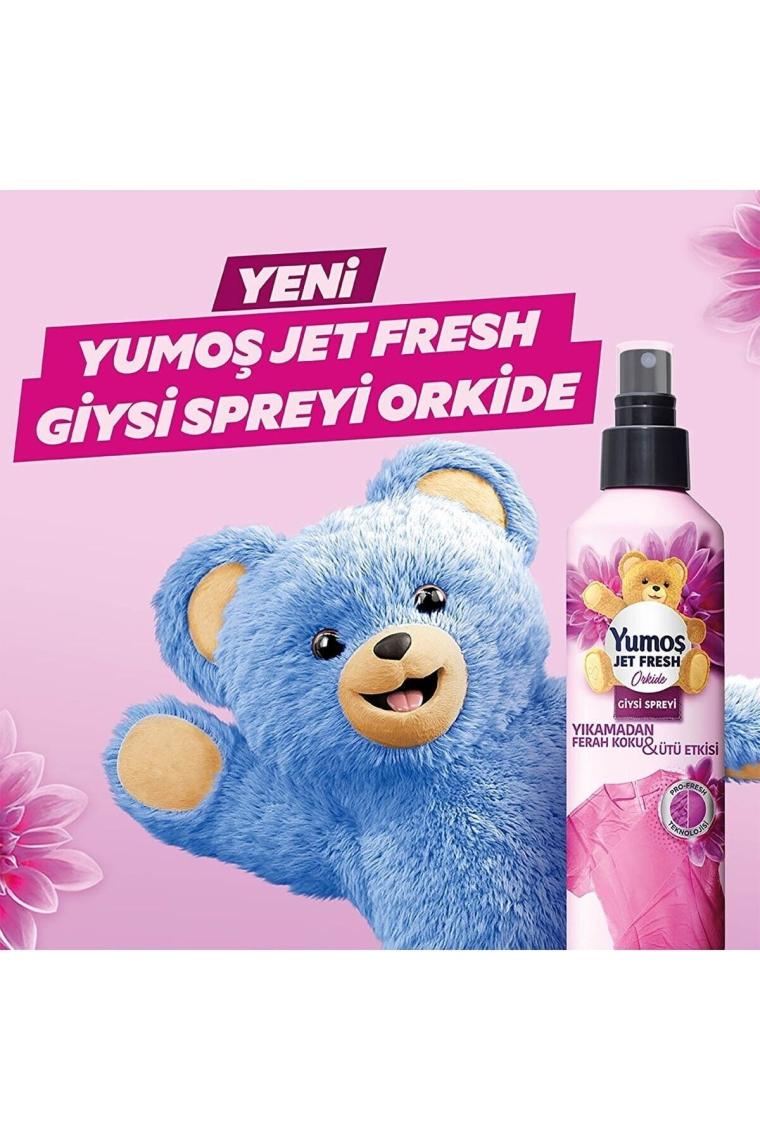 Yumoş Jet Fresh Giysi Spreyi Lilyum 200 ml 2 Adet+ Orkide 200 ml 2 Adet