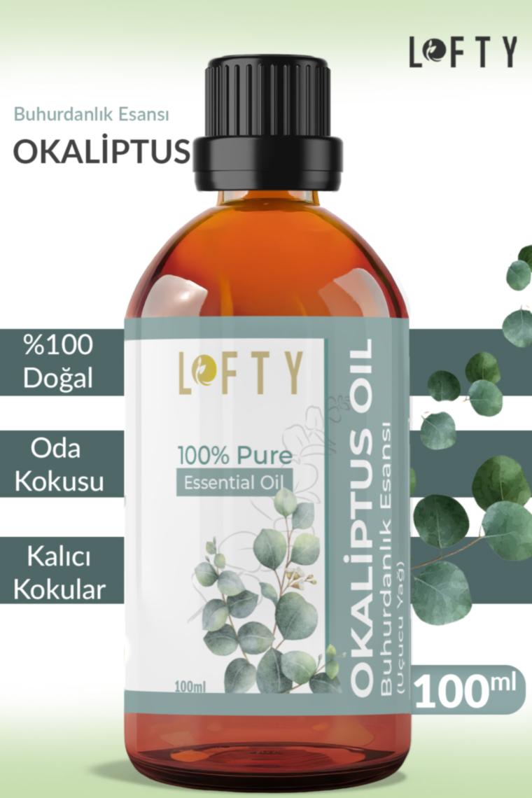 Lofty Okaliptus Uçucu Yağ Buhurdanlık Esansı Oda Kokusu Uçucu Esansiyel Yağ Buhur Yağı 100ML