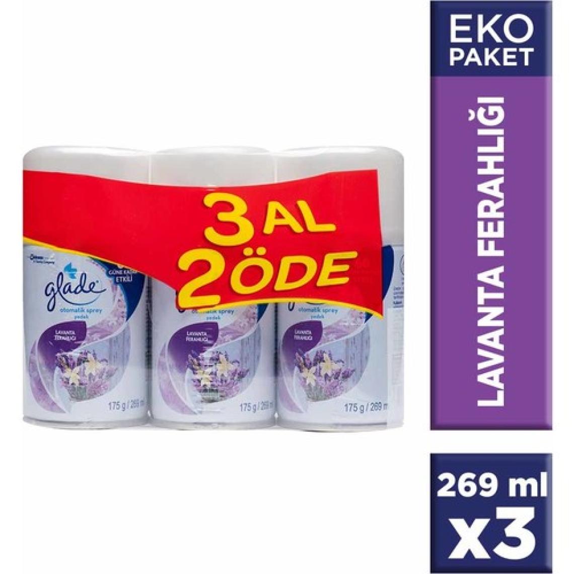 Glade Otomatik Sprey Oda Kokusu Yedek 3 Al 2 Öde Lavanta Ferahlığı