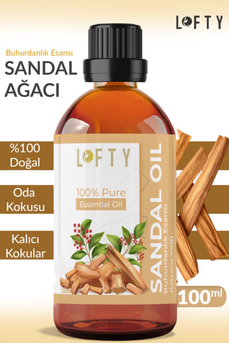 Lofty Sandal Uçucu Yağ Buhurdanlık Esansı Oda Kokusu Uçucu Esansiyel Yağ Buhur Yağı 100ML