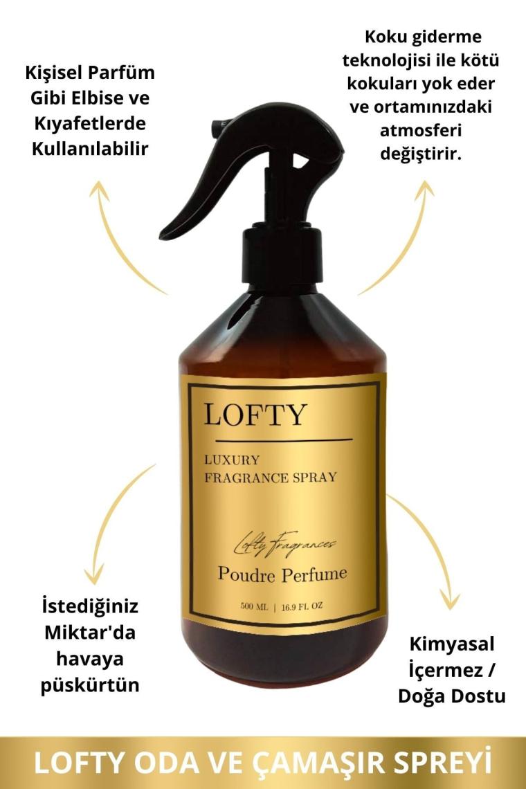 Lofty Amber Romantik Oda ve Çamaşır Spreyi Oda Parfümü, Oda Kokusu, Koku Giderici 500ML