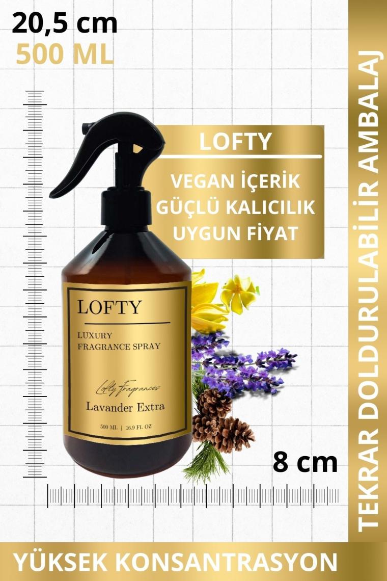 Lofty Amber Romantik Oda ve Çamaşır Spreyi Oda Parfümü, Oda Kokusu, Koku Giderici 500ML