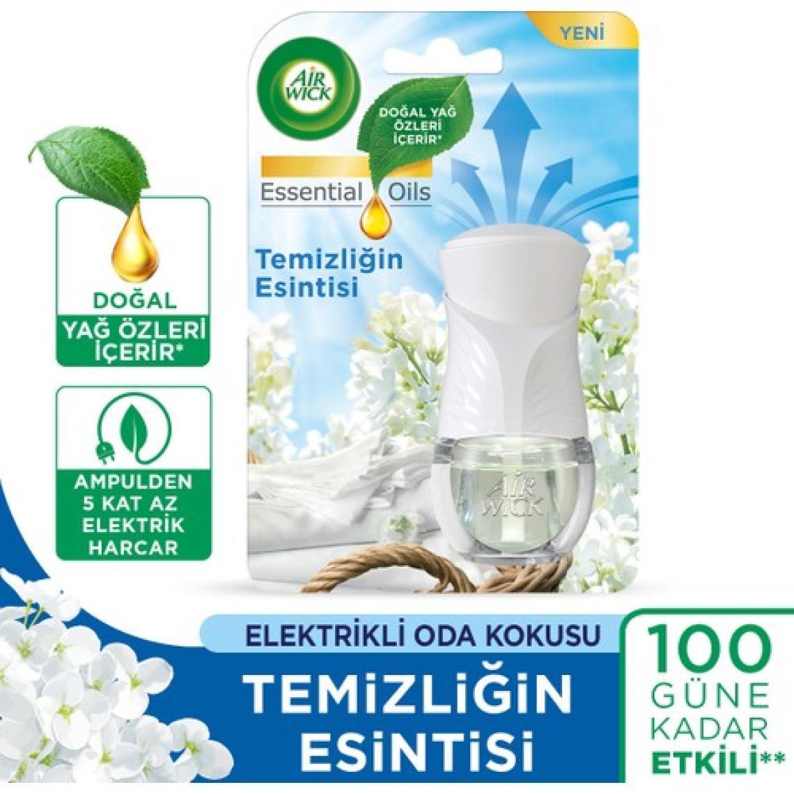 Air Wick Elektrikli Kit Oda Kokusu Temizliğin Esintisi ( 1 Adet Cihaz + 1 Adet Yedek Şişe )