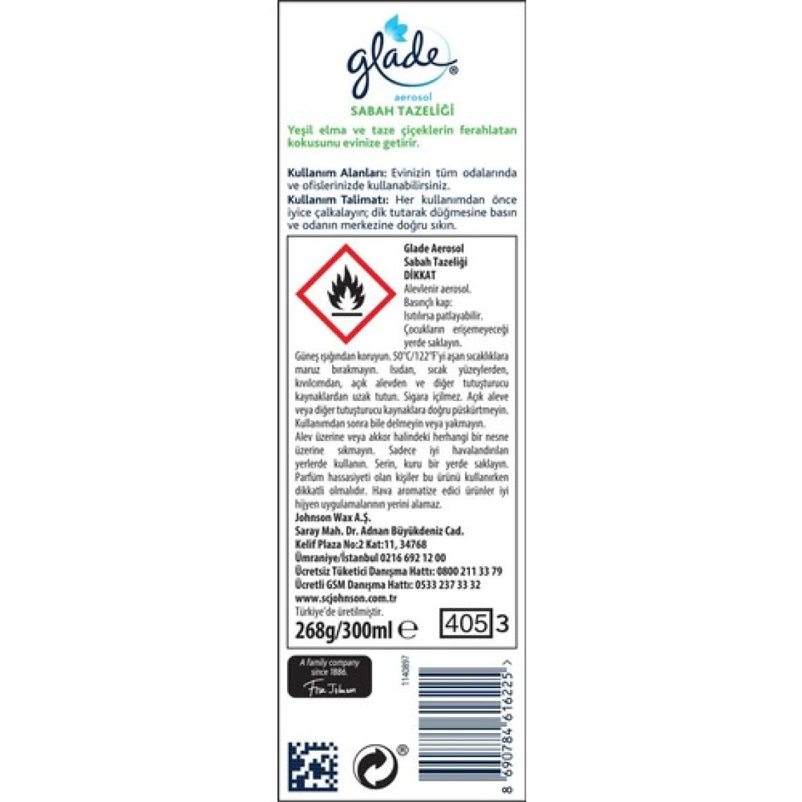 Glade Aerosol Sabah Tazeliği 300 ml Oda Kokusu