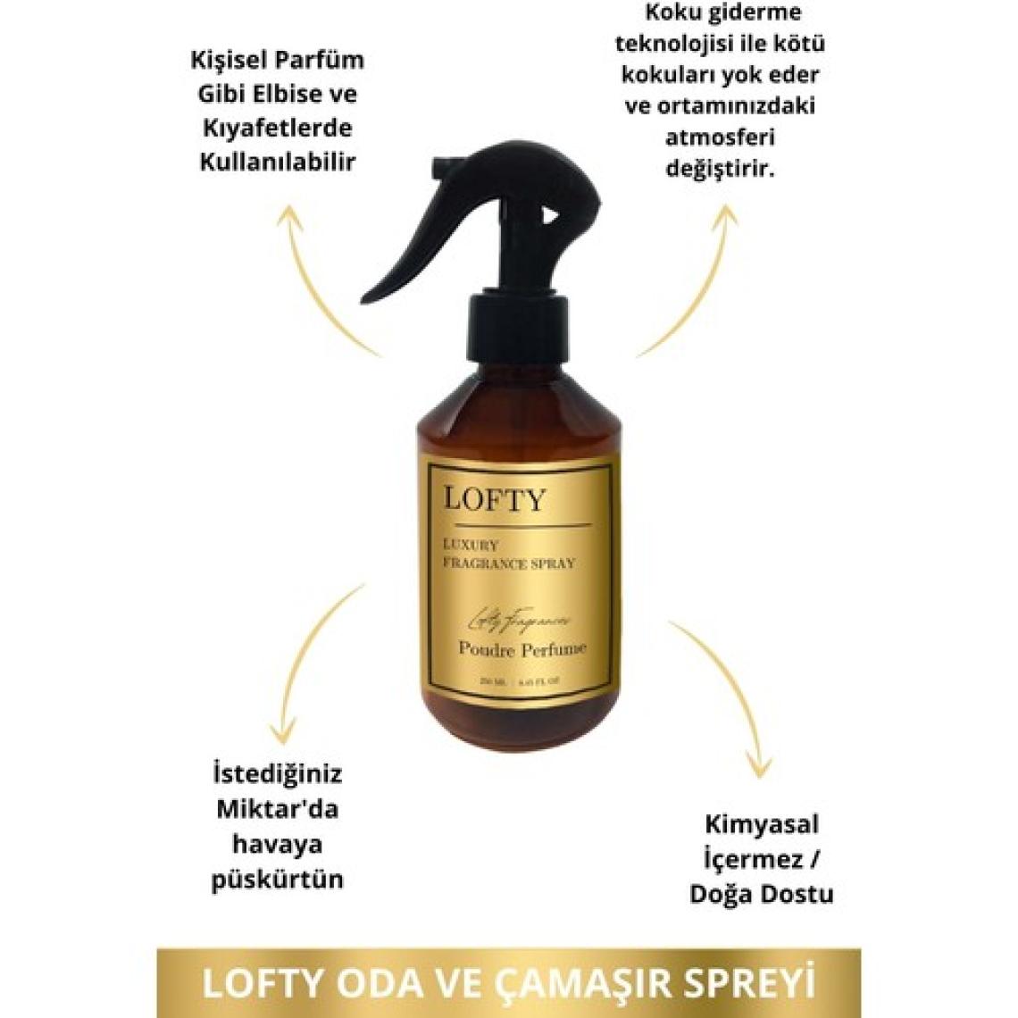 Lofty Beyaz Sabun Oda ve Çamaşır Spreyi Oda Parfümü, Oda Kokusu, Koku Giderici White Soap 250ML