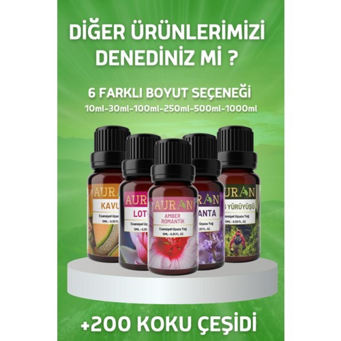 Auran Pudra, Yasemin, Amber Saf Esansiyel Uçucu Yağ Buhurdanlık Yağı Difüzör Esansı Aromaterapi 3x 10ml