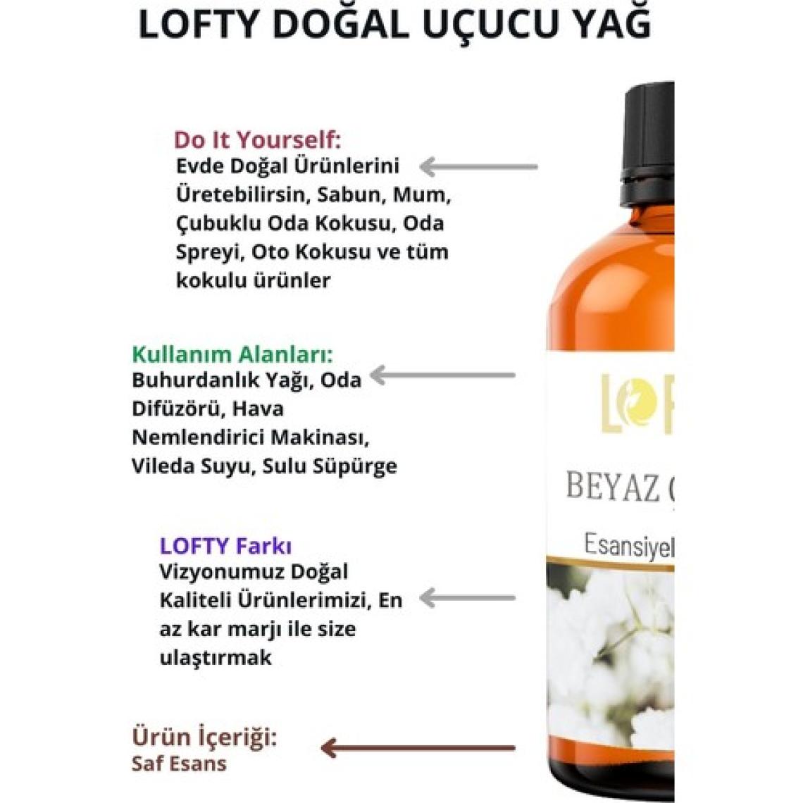 Lofty Lavanta Uçucu Yağ Buhurdanlık Esansı Oda Kokusu Uçucu Esansiyel Yağ Buhur Yağı 100ML