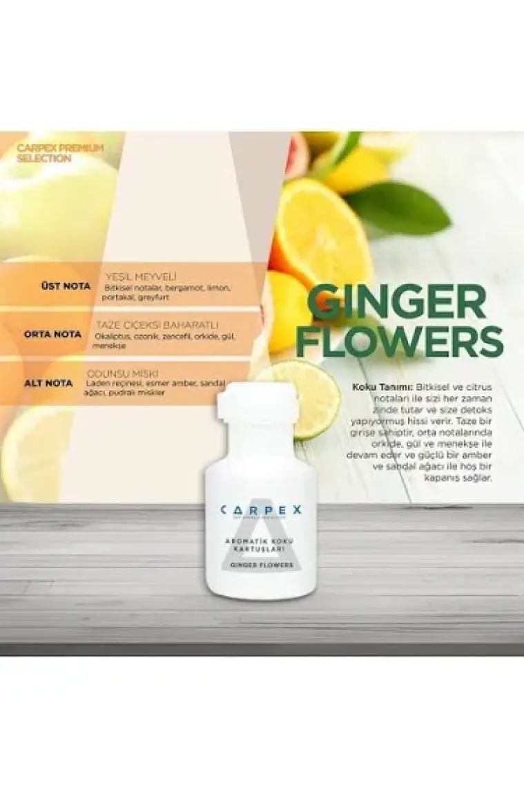 Carpex A1 Geniş Alan Koku Makinesi Kartuşu Ginger Flowers 220 ml