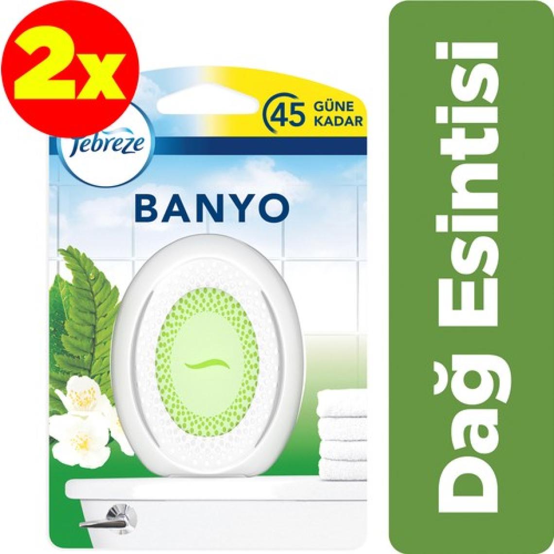 Febreze Hava Ferahlatıcı Banyo Oda Kokusu Dağ Esintisi x2