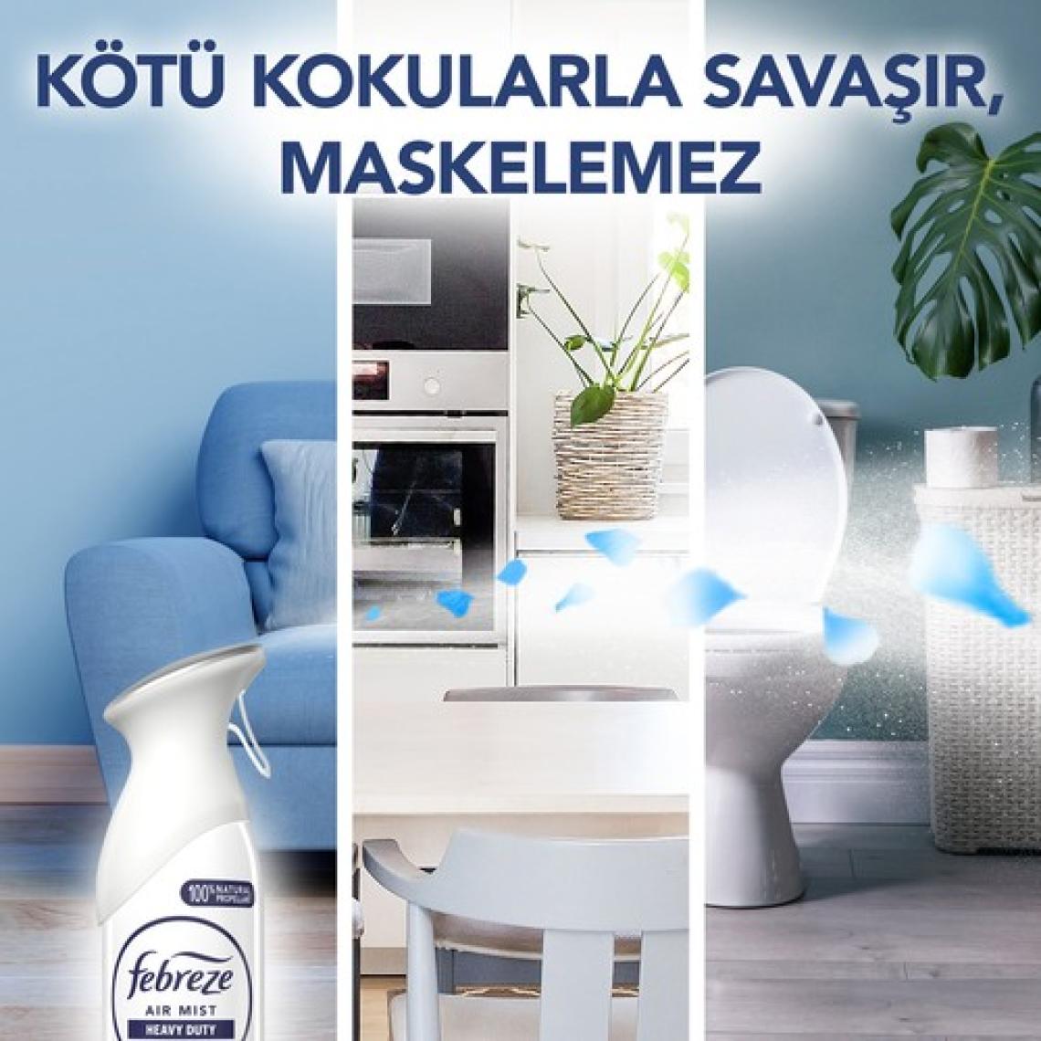 Febreze Hava Ferahlatıcı Sprey Oda Kokusu Heavy Duty 185 ml