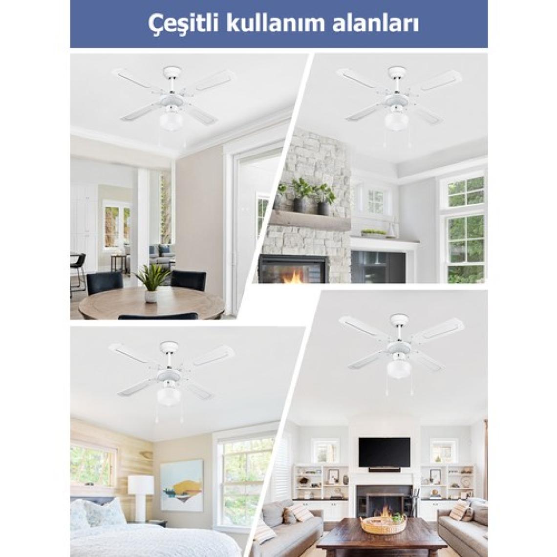 Dlc Group Poyraz Tavan Vantilatörü Beyaz 107 cm