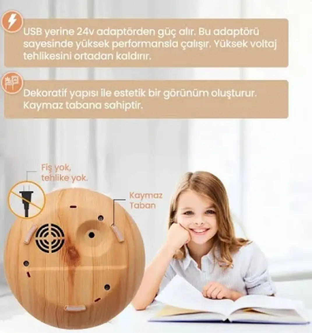 iHome Npo Ihome Renkli Aromaterapi Difüzör ve Ultrasonik Hava Nemlendirici buhar makinesi