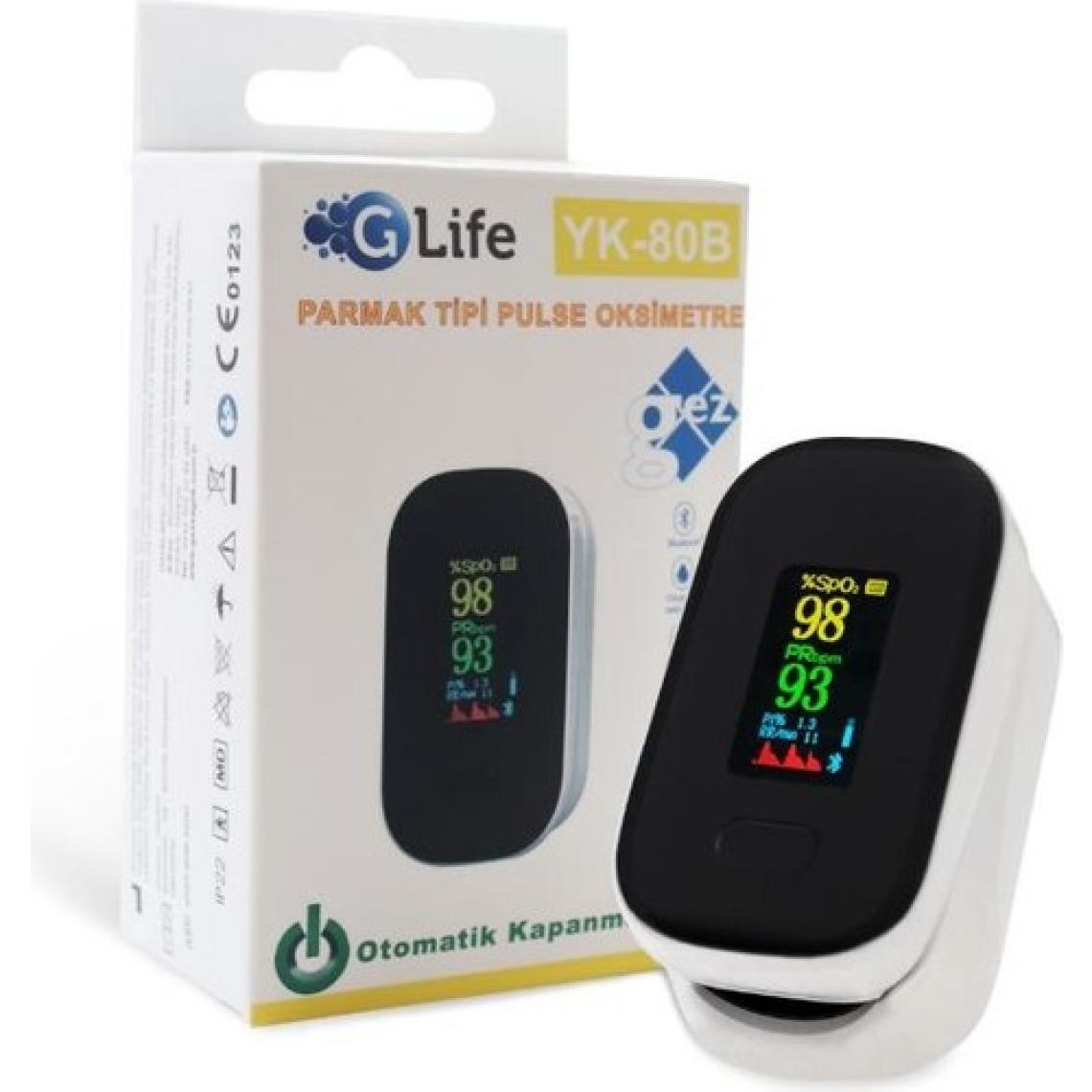 Glife YK-80B Alarmlı Renkli Ekran Parmak Tipi Pulse Oksimetre