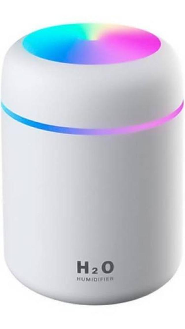 DEMPOWER H2O Humidifier Hava-Oda- Araç Nemlendirici LED Işıklı Buhar Makinesi Beyaz