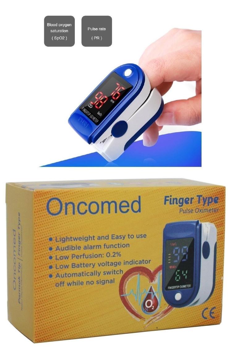 Pulse Oksimetre Parmak Tipi Nabiz Oksijen