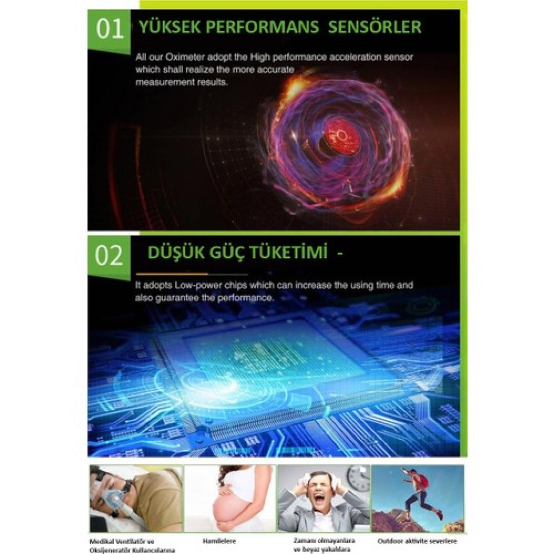 Oks Parmak Tipi Pulse Oksimetre Cihazı Puls Oksimetre