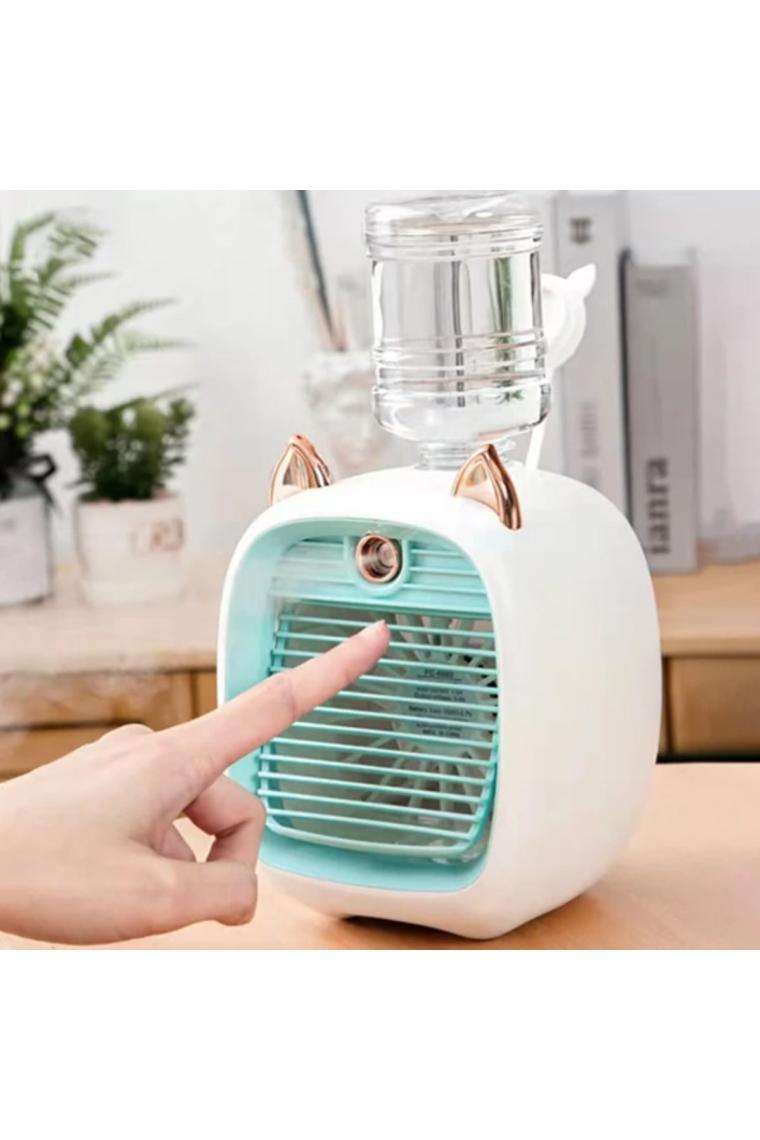 Ezere Hava Nemlendiricili Masaüstü Fan Taşınabilir Mini Klima Soğutucu