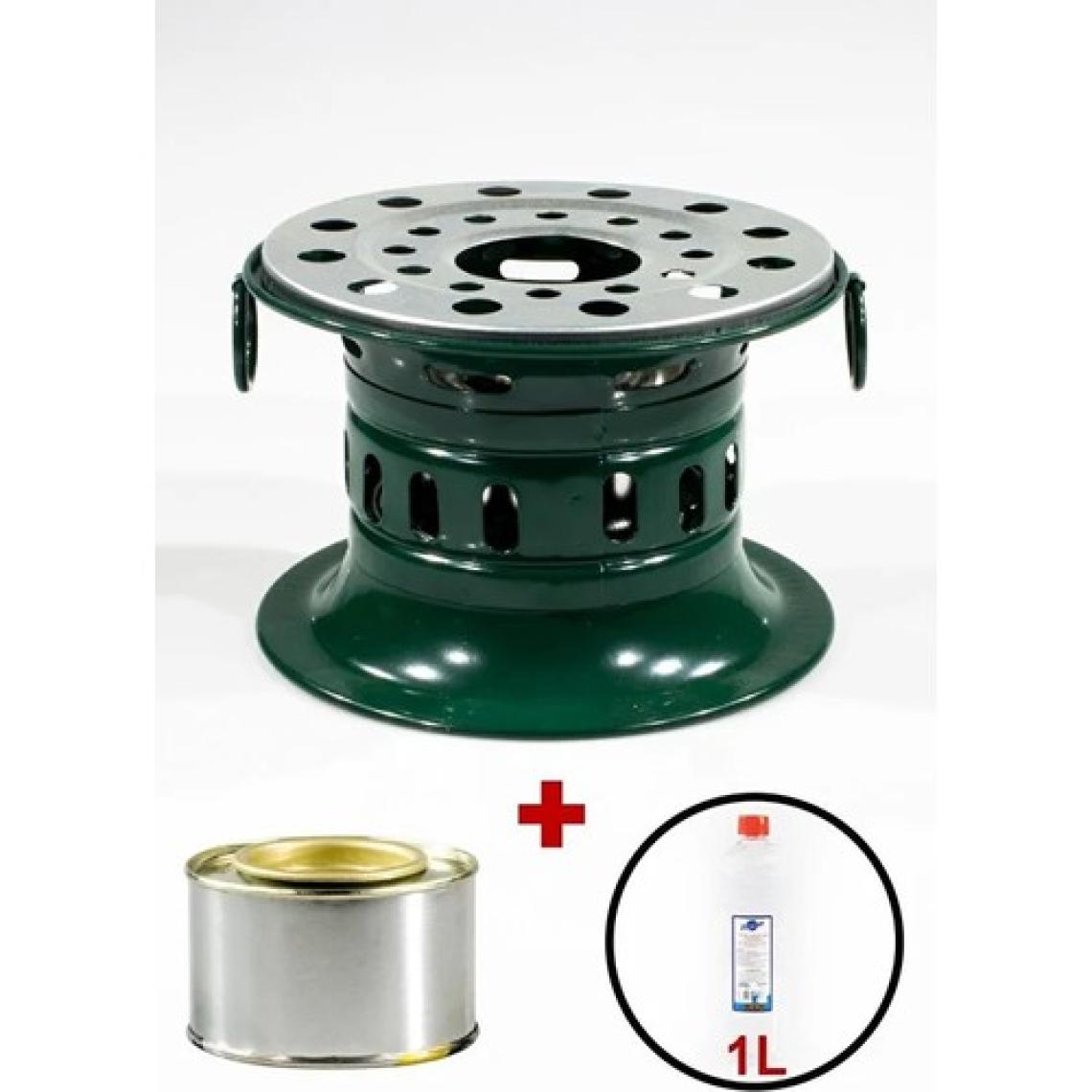 Toptancı Amca Jel Yakıtlı Isıtıcı Osmanlı Ocağı Yeşil + 1 Litre Jel Hediyeli (30 Saat Yanar)