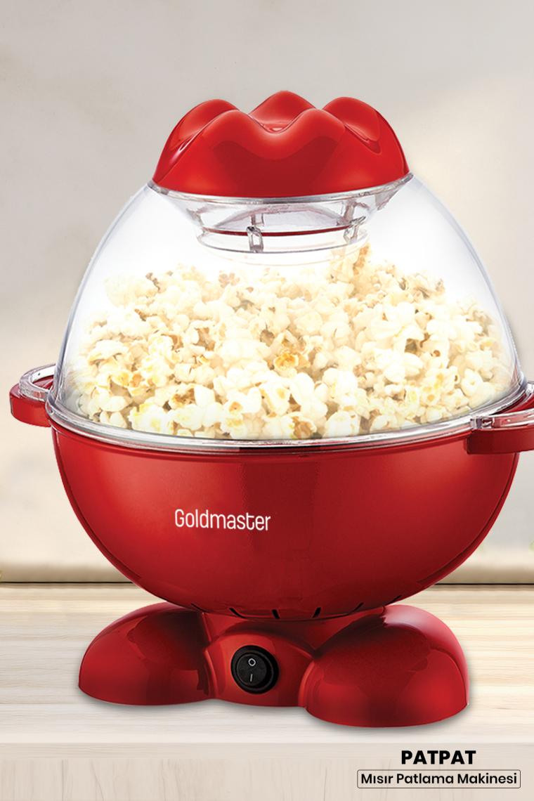 Patpat Geniş Hazneli Yağlı Yağsız Mısır Patlatma Pop Corn Makinesi