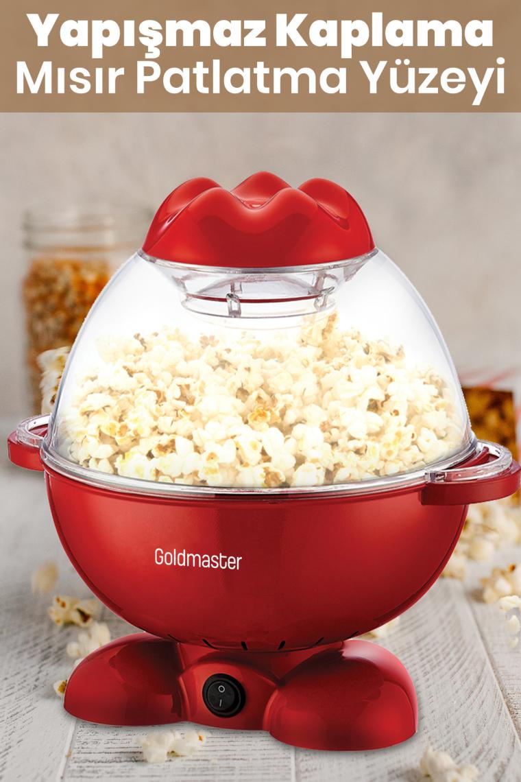 Patpat Geniş Hazneli Yağlı Yağsız Mısır Patlatma Pop Corn Makinesi