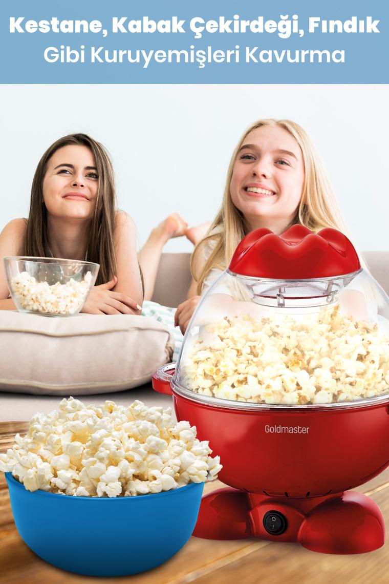 Patpat Geniş Hazneli Yağlı Yağsız Mısır Patlatma Pop Corn Makinesi