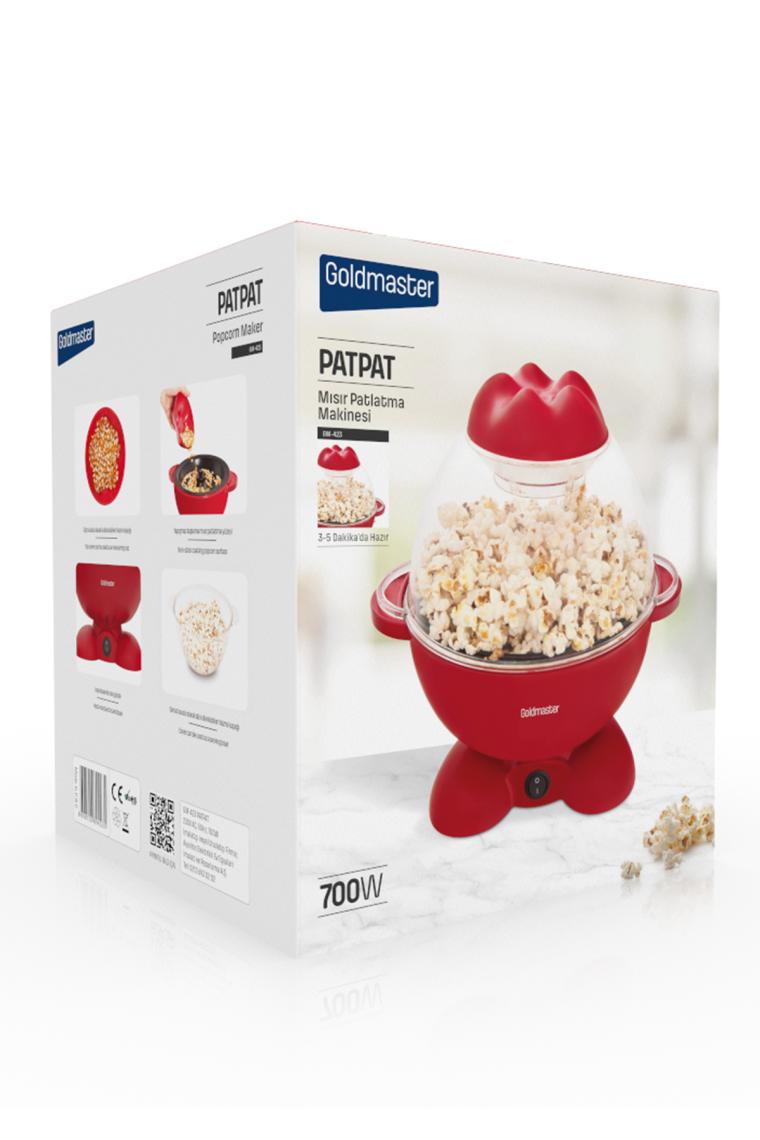 Patpat Geniş Hazneli Yağlı Yağsız Mısır Patlatma Pop Corn Makinesi