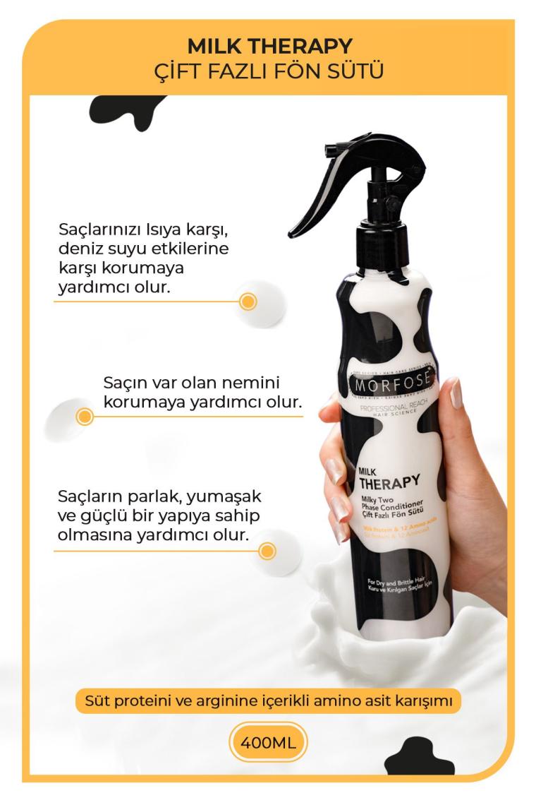 Milk Therapy Saç Bakım Fön Suyu 400 ml 2 Adet