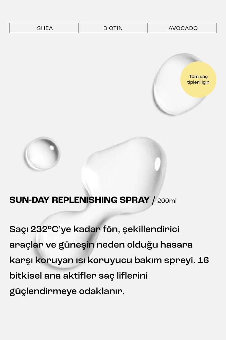 Sun Day Isıya Karşı Koruyucu Replenishing Saç Bakım Spreyi 100ml
