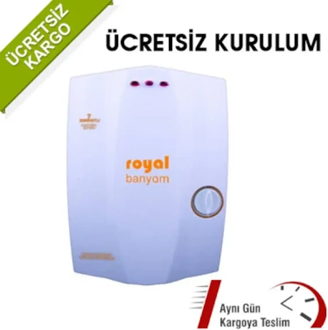 Banyom Elektrikli Şofben 7 Emniyetli Ani Isıtıcı 2 Yıl Garanti %35 Elektrik Tasarruflu