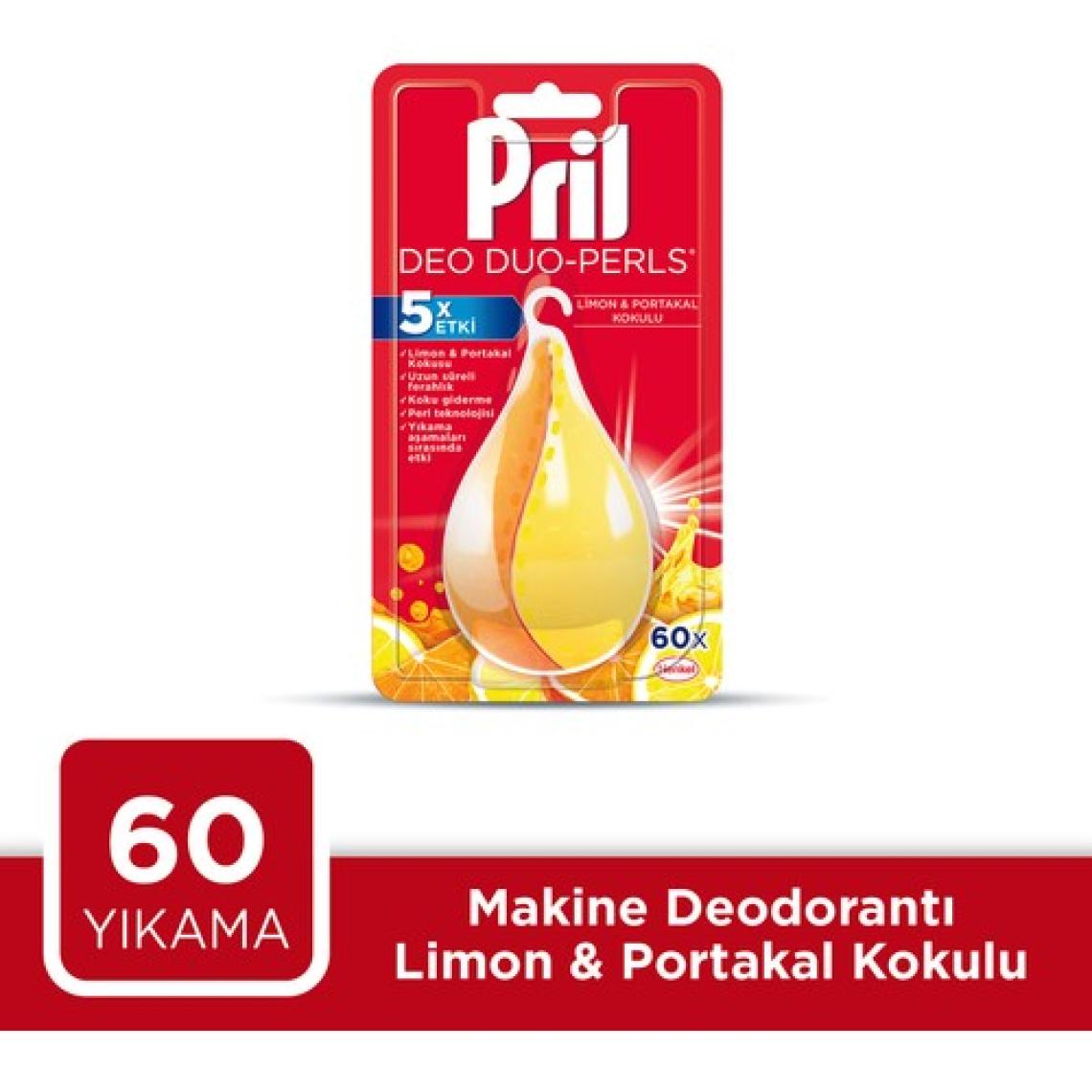 Pril Deo Duo-Perls Bulaşık Makinesi Kokusu Limon & Portakal