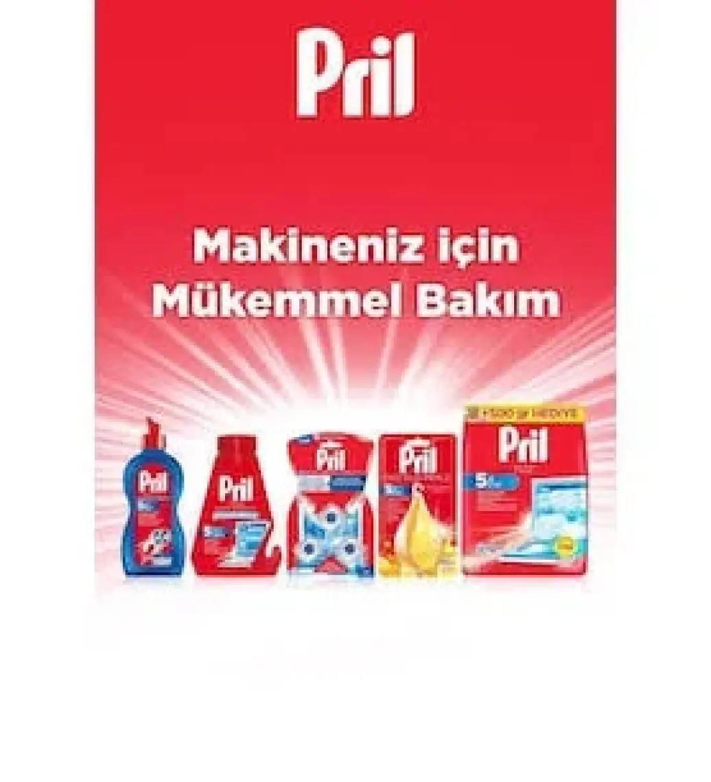 Pril Çift Etkili Bulaşık Makinesi Temizleyicisi 3'lü Tablet