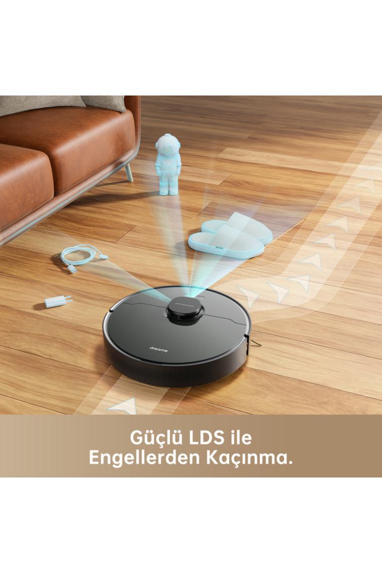 Dreame D10s Pro, Robot Elektrikli Süpürge, Action AI, LDS Navigasyon, 5000Pa, 280 dakika pil ömrü, video izleme ve halı için ayrıntılı kontrol uygulaması