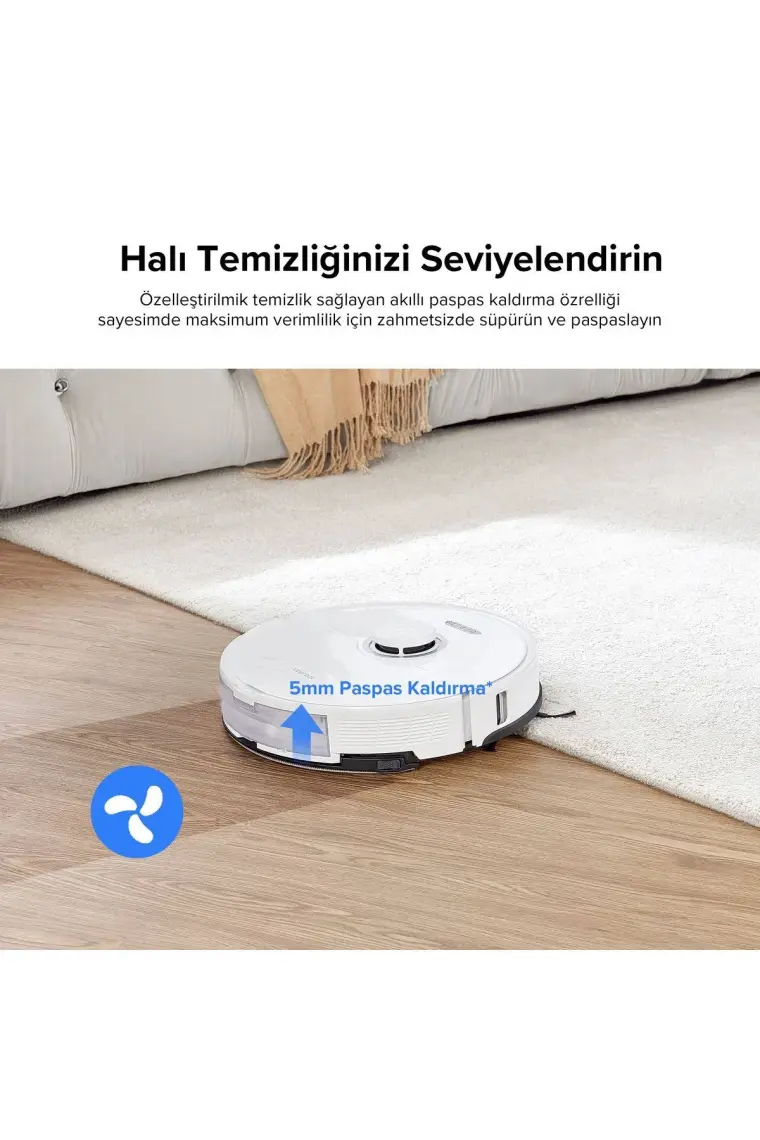 Roborock S8 Sonic Mopping Akıllı Robot Süpürge S8 Beyaz