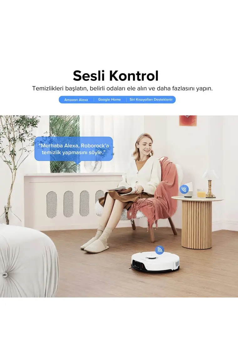 Roborock S8 Sonic Mopping Akıllı Robot Süpürge S8 Beyaz