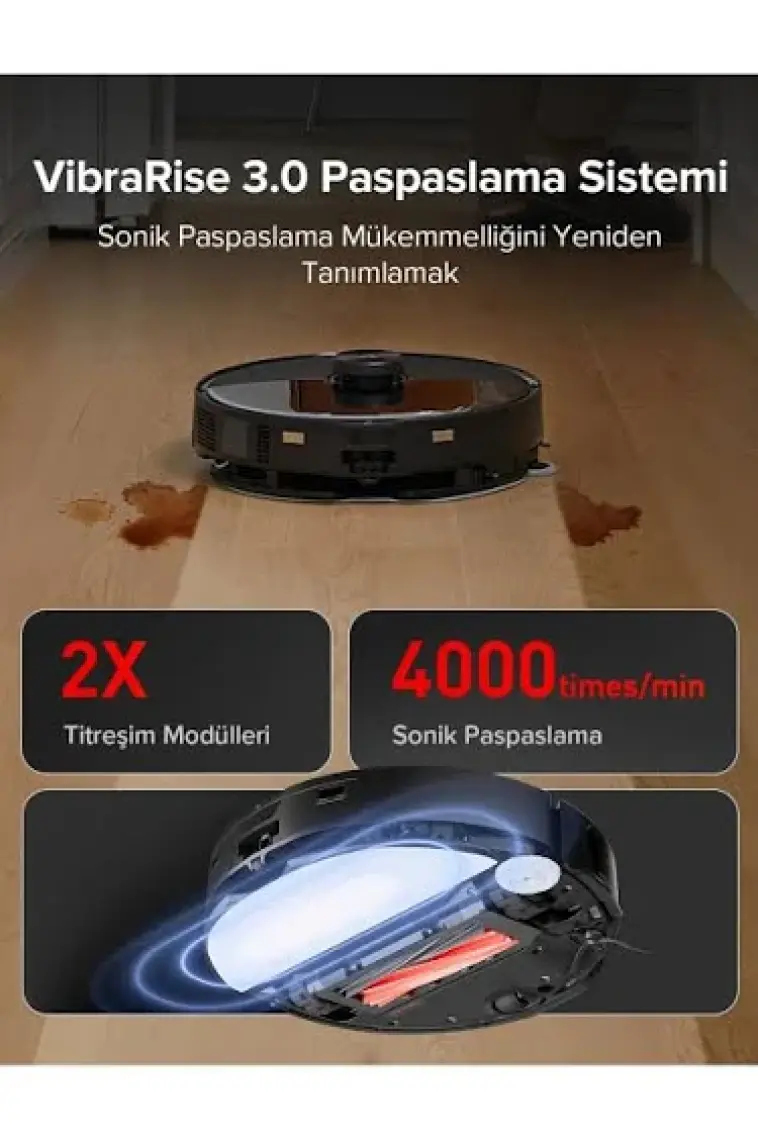 Roborock S8 Maxv Ultra Akıllı Robot Süpürge Siyah