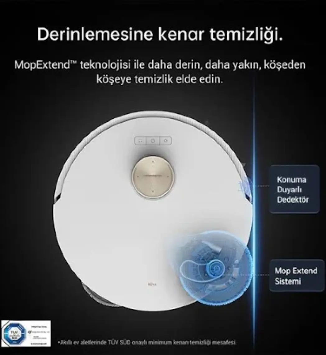 Dreame L20 Ultra Robot Süpürge Beyaz, Otomatik Paspas Çıkarma ve Kaldırma, Yıkama ve Kurutma, 7.000Pa Emiş, Kendi Kendini Boşaltma, Kendi Kendini Doldurma, AI Engellerden Kaçınma