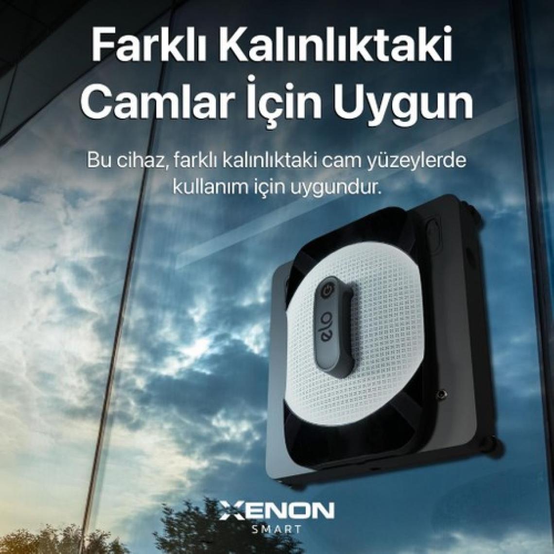 Xenon Smart Elo Cam Temizleme Robotu Ultra Sessiz Mobil Uygulama Kontrollü Kumandalı Pencere Temizlik Robotu X8681