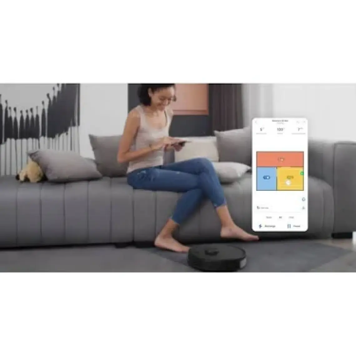 Roborock S5 Max Vacuum Cleaner Siyah Akıllı Robot Süpürge ve Paspas